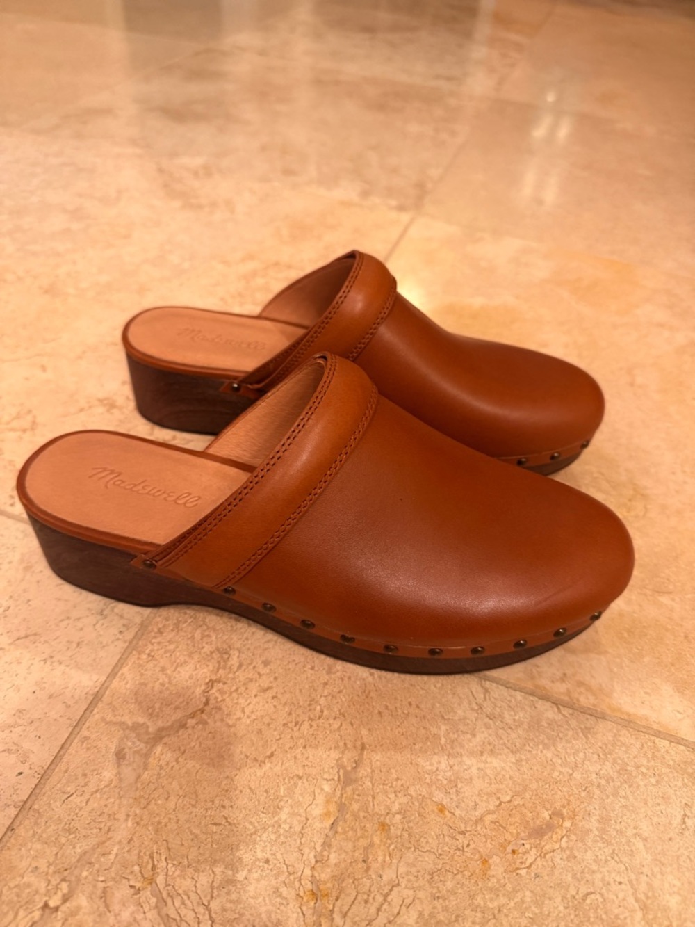 Madewell Women's Brown Leather Clogs